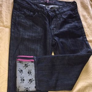 Seven 7 for all mankind cropped Skull Jeans Sz 24